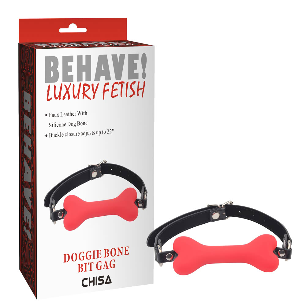 Doggle Bone Bit Gag-Rosso