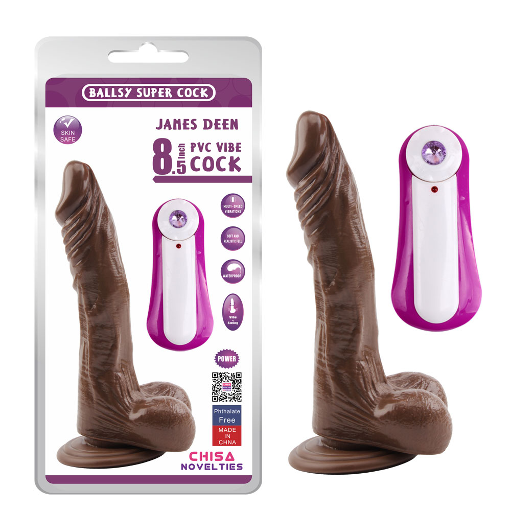 JAMES DEEN 8.5 Dildo vibrante-marrone